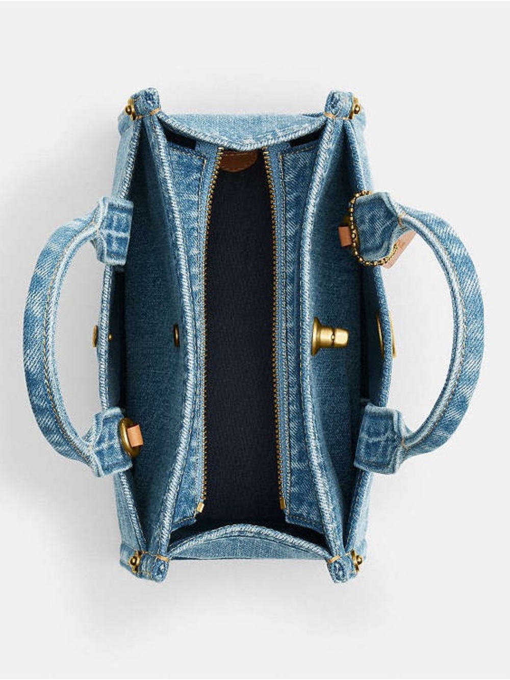 Coach Cargo Tote Bag 20 In Denim NWT - Picture 7 of 7